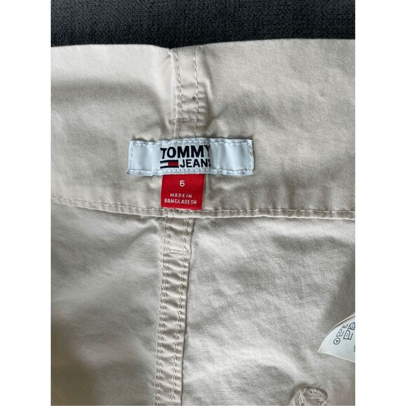 Tommy Hilfiger Cargo Pants Womens 6 Beige Y2K Utility Retro Style Streetwear‎ - Picture 4 of 10